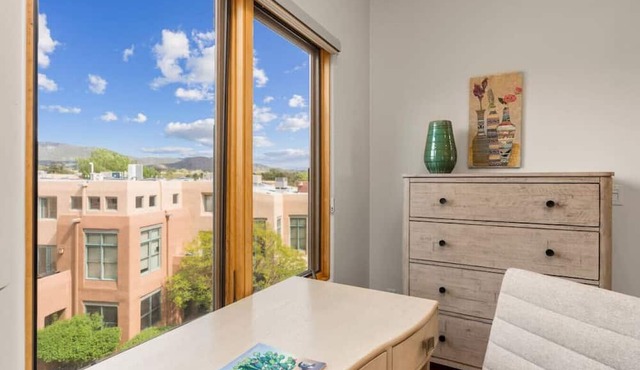 Light Modern Railyard View Loft
